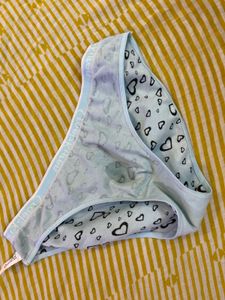 Cute Heart Print Thong Panty