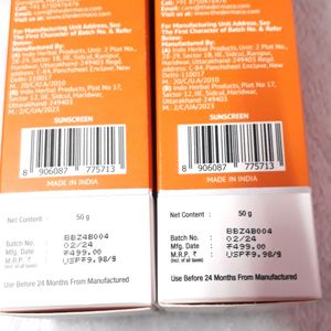 The Derma Co Hyaluronic Sunscreen Pack Of 2