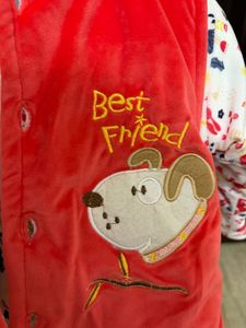 Cute Dog Print Baby Jacket