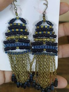 Navy Blue Earrings