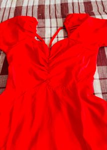 Vibrant Red Ethnic Gown