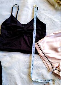 Satin Pajama Set - Camisole &amp; Shorts