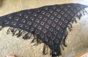 Poncho style Crochet Scarf with Fringe