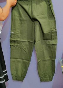 Korean Olive Green Cargo Pants
