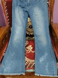 Bell Bottom Blue Denim Jeans