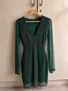 Emerald Green Sequin Bodycon Mini Dress FIX Price