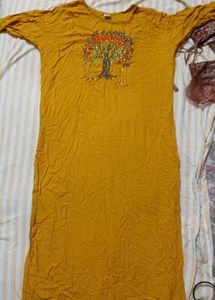 ONE TIME OFFER TILL beautiful Mustard Kurti