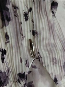 Elegant Floral Print Blouse with Embellishments