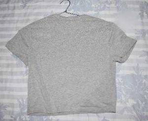 Grey Apple Graphic CROPPED  T-Shirt