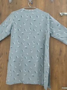 Stylish Grey Floral Print Kurta🌸💕