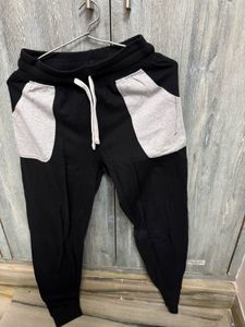 Black Joggers with Grey Pockets