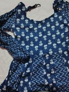 Blue &amp; White Ethnic Kurta Set
