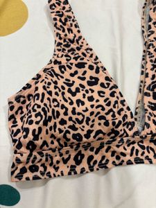 Animal Print Bikini Top