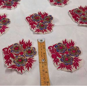 Embroidered Flower Appliques (Set of 10) art craft