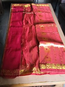 Beautiful Pink Banarasi Silk Saree