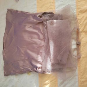 Mauve Sheer Sleeve Top