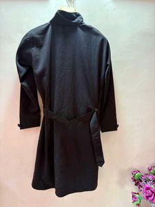 Chic brown Mini coat Dress with Belt