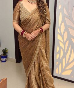 ready to wear festive saree with blouse n latkan