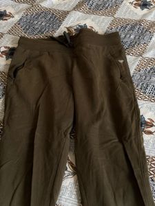 Olive Green Casual Trousers
