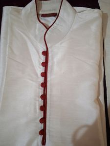 Men Silk Cotton Kurta Pajama Set