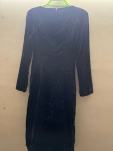 Elegant Black Velvet Gown