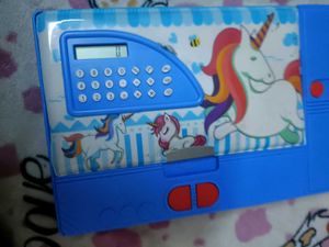 Kids Unicorn Big Pencil Box With Calculator