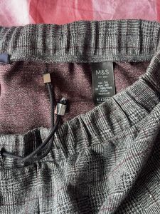 Checkered Trousers with Side Stripe