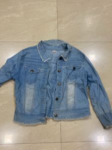 Denim Used Girls Jacket To Clear Wardrobe