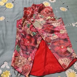 Vibrant Floral Ethnic Waistcoat