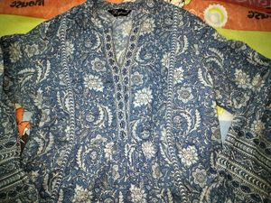 Trending Blue Floral Print Kurti