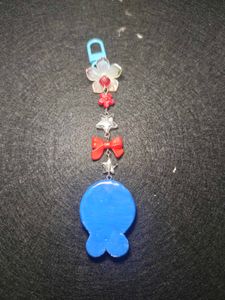 Cute Blue Fish Charm Keychain