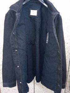Mark &amp; Spencer Black Denim Coat Jacket