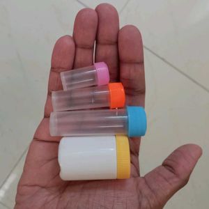 Colorful Topped Small Storage Tubes