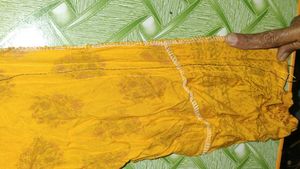 3/4th Yellow Floral Print gown