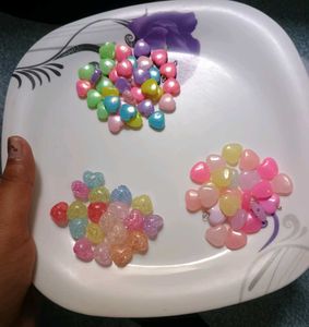 Assorted Heart Beads for Crafts
