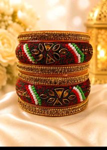 New Embellished Beaded Bangles Set