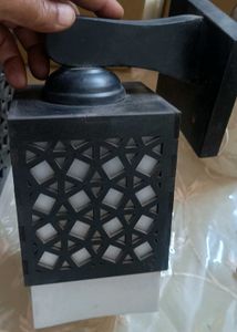 Set of 2 Black Modern Wall Lights