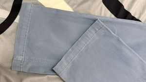 Combo of mens casual trousers- blue and biege