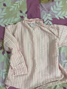 Striped Button-Up Shirt