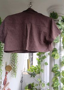 Stylish Cropped Collared Shirt
