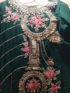 New Sharara Suiting Green Colour