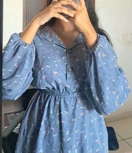 Pretty Satin Soft Blue Top