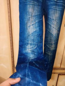 Girls' Denim Look Stretch Leggings | Strechible