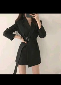 Chic Black Blazer Dress