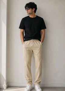 premium Men's Casual Beige korean pants