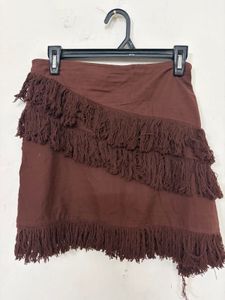 Crocheted Lace Trim Cami Top and Skirt set