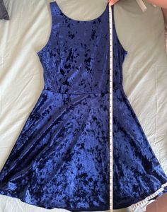 H&amp;M Velvet V-Neck Mini Dress