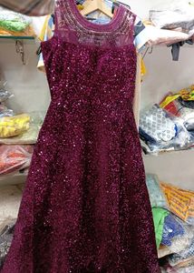 Sparkling Purple Sequined Gown