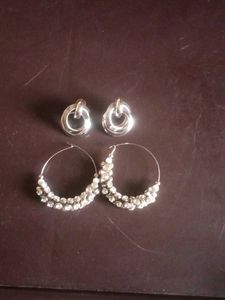 Sparkling Hoop Earrings Set