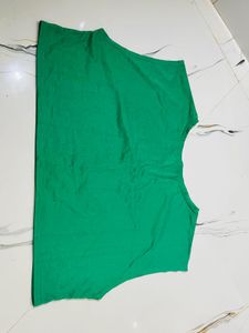 Green Graphic Print Sleeveless jersey